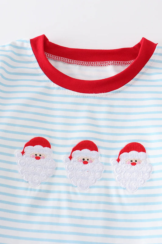 Blue Stripe Santa Set