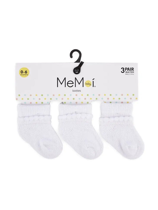 MeMoi Baby Bootie Socks 3 Pack