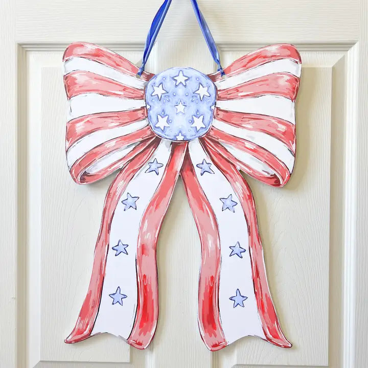 Patriotic Bow Door Hanger