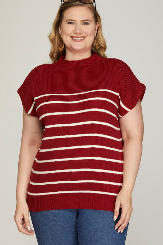 Mock Neck Sweater Top - The Season Boutique