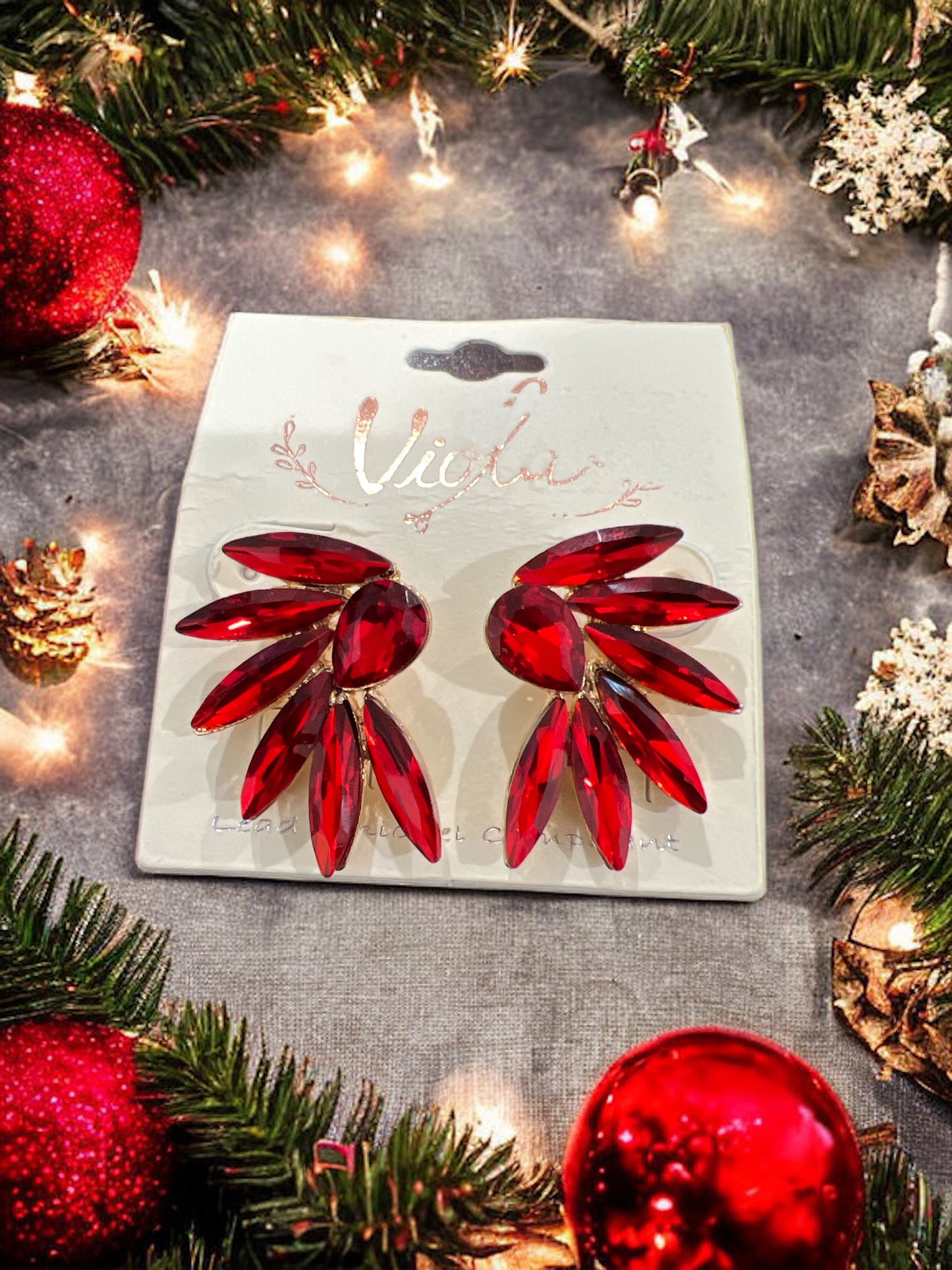 Red Glass Earrings