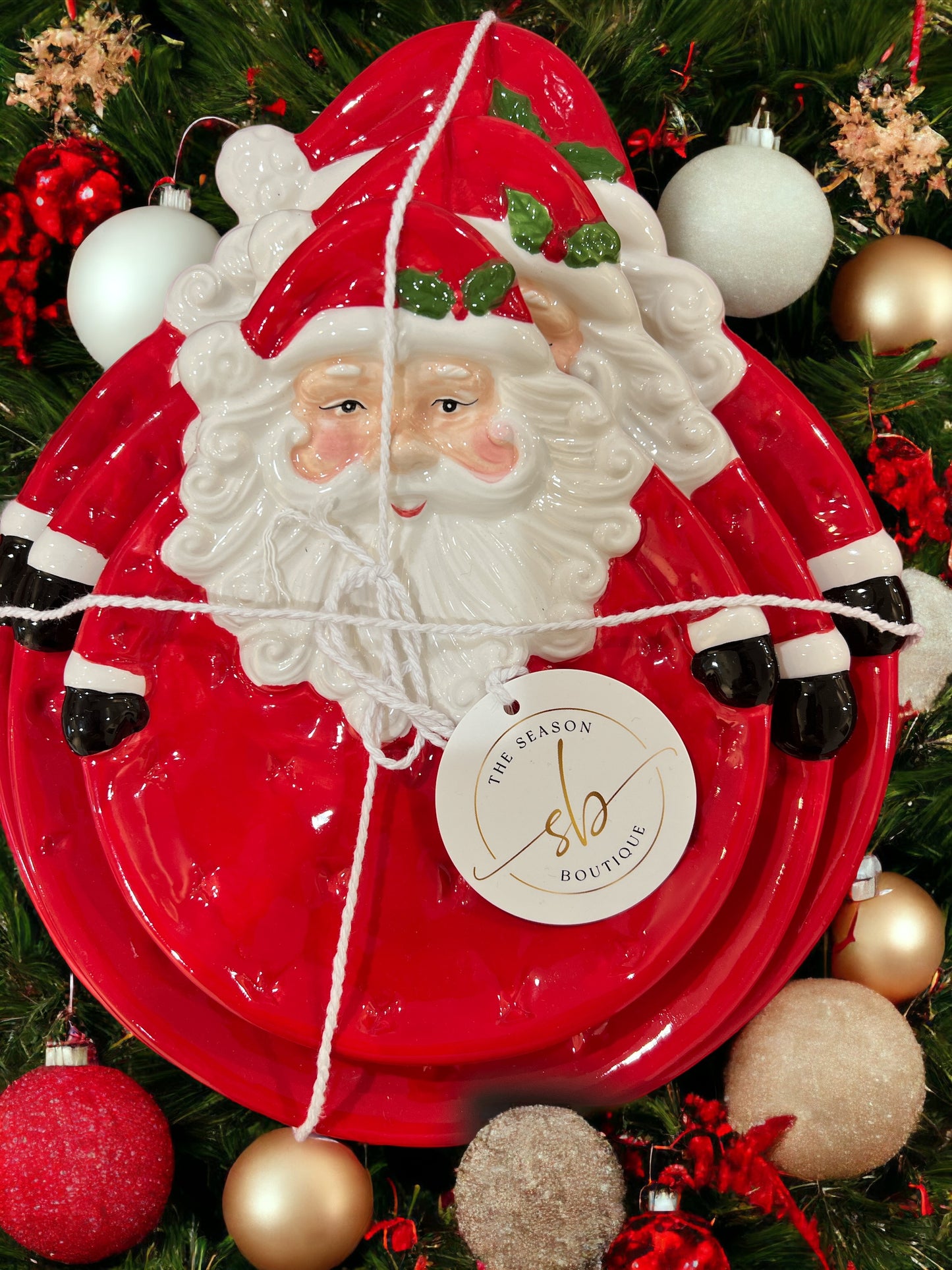 Santa Plates - The Season Boutique
