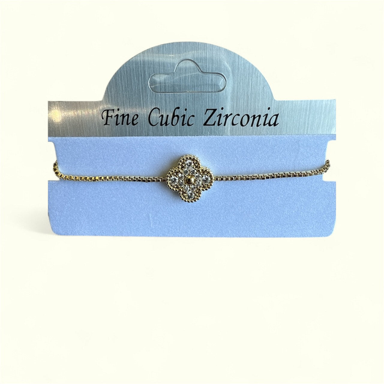 Stainless Steel Bracelet - Fine Cubic Zirconia