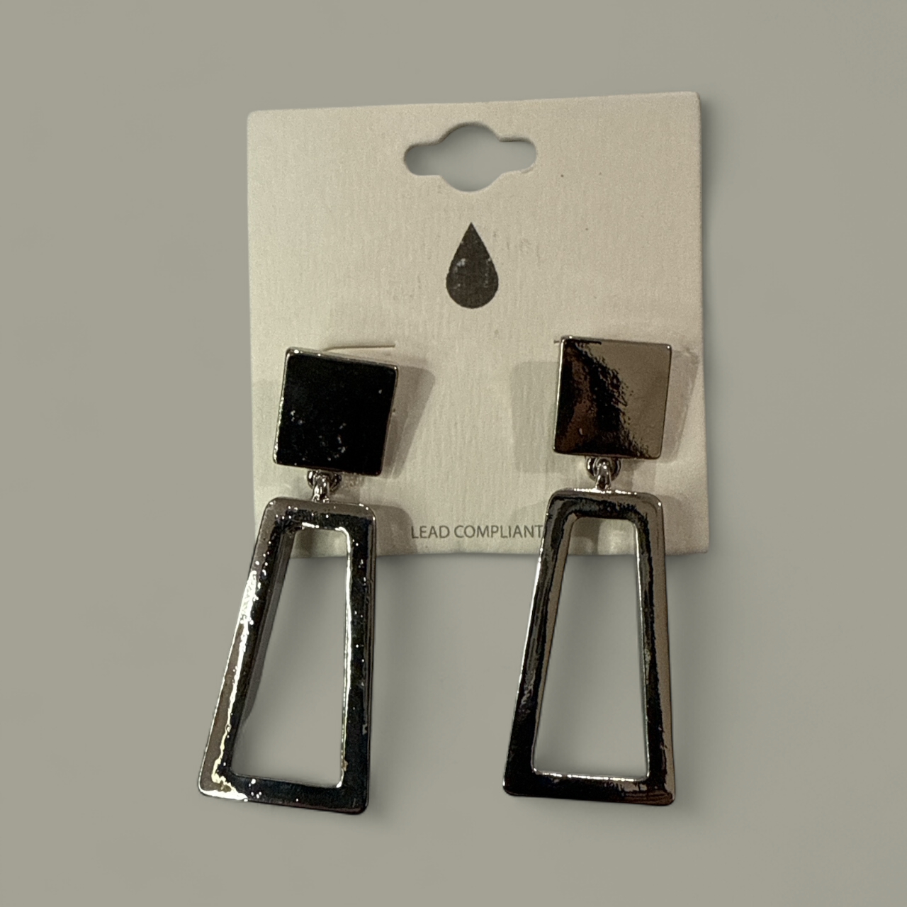 Geo Dangling Earrings Silver