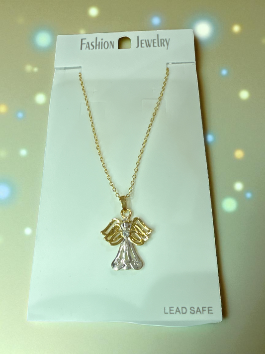 Gold Wing Angel Necklace