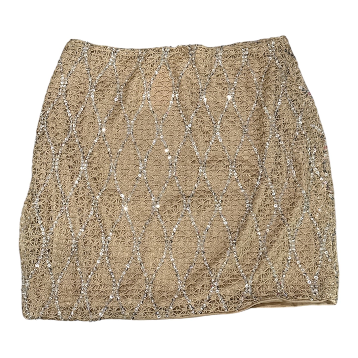 Camel Sequin Crochet Skirt