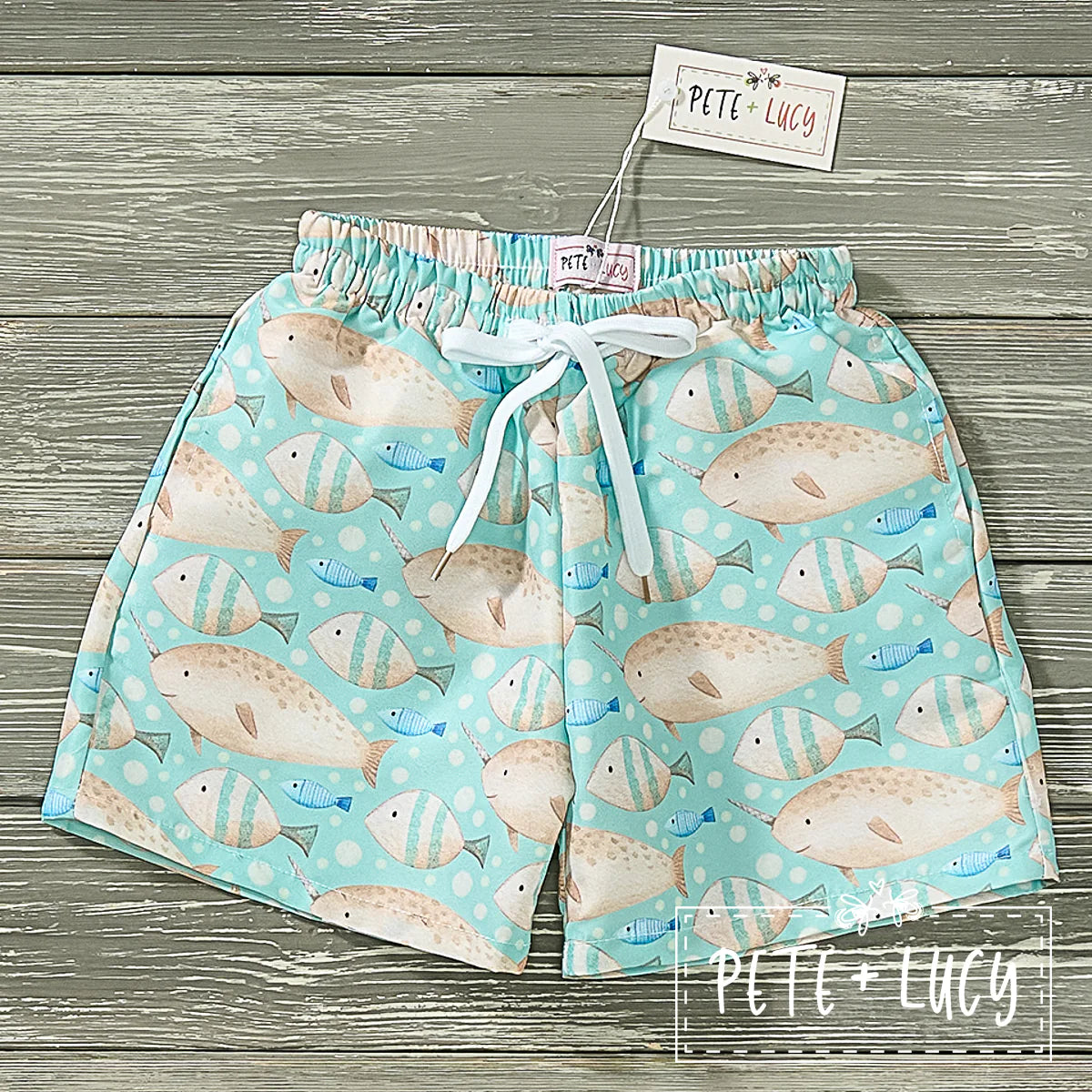 Flippin' With Fishes - Boy Swim Shorts