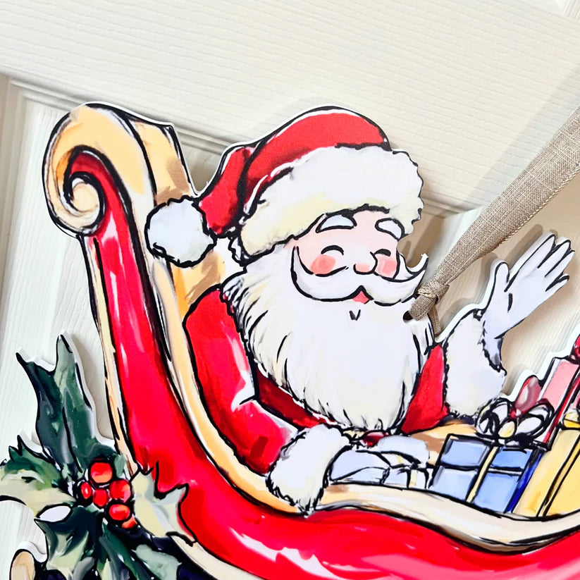 Santa Sleigh Door Hanger