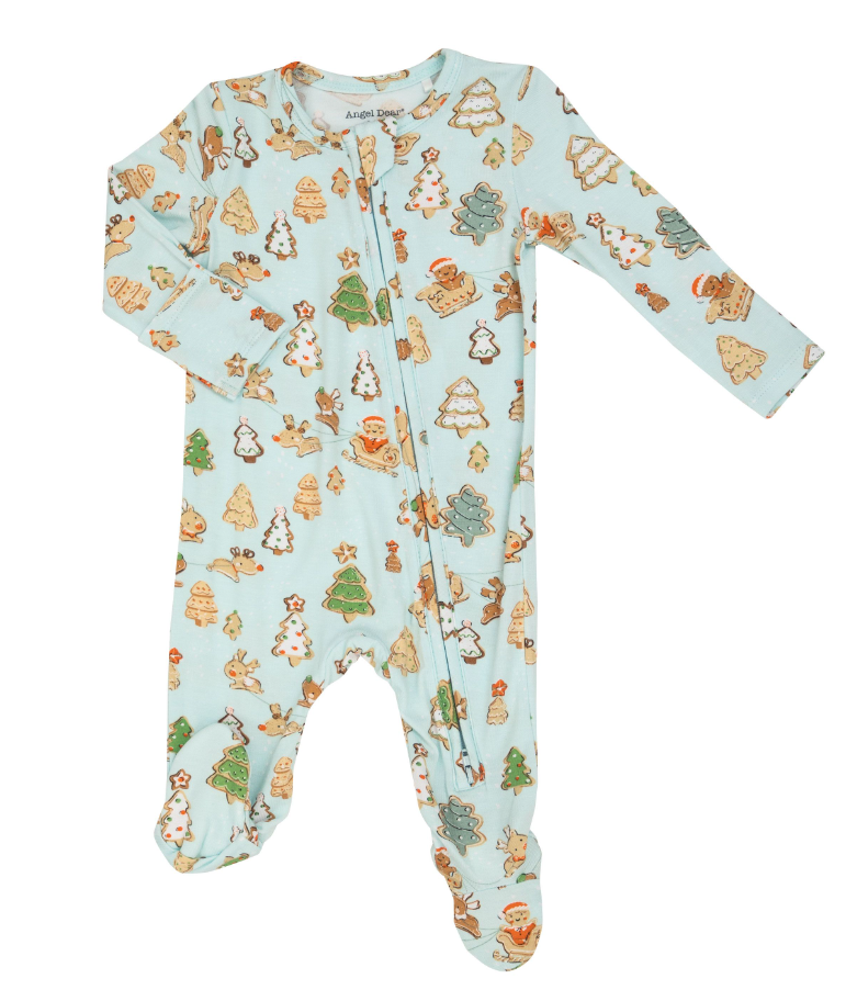 Gingerbread Sleigh Ride 2-Way Zipper Footie