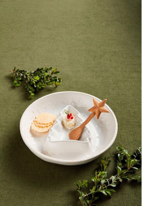 Snowflake Tree Chip & Dip Server