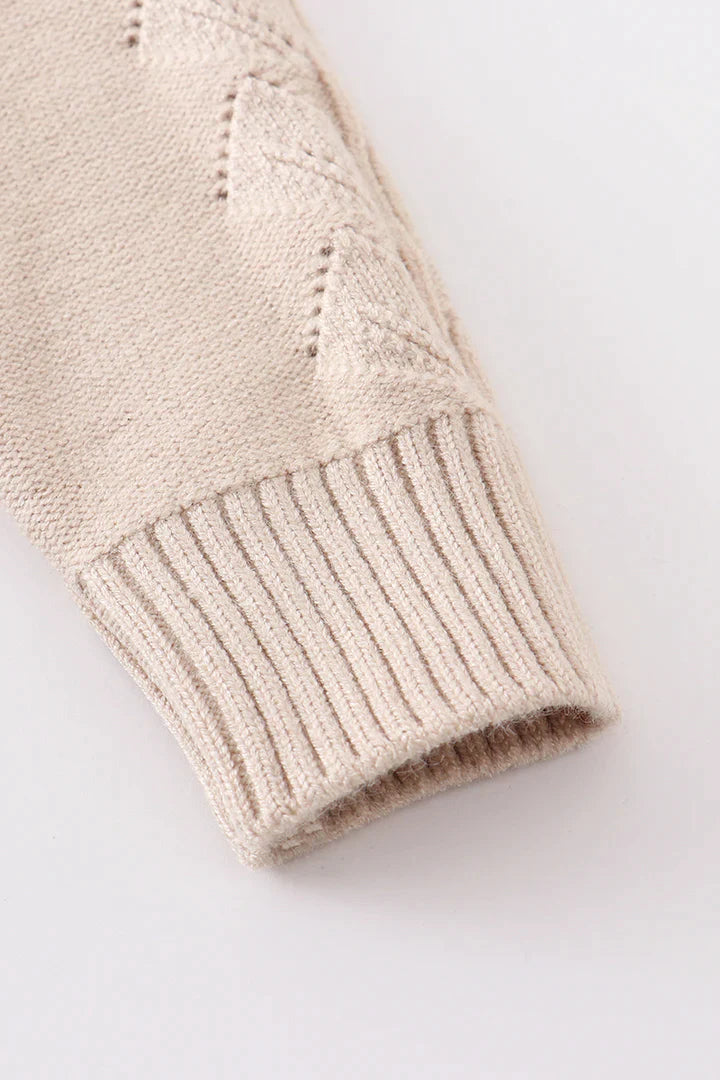 Girls Cream Sweater Cardigan