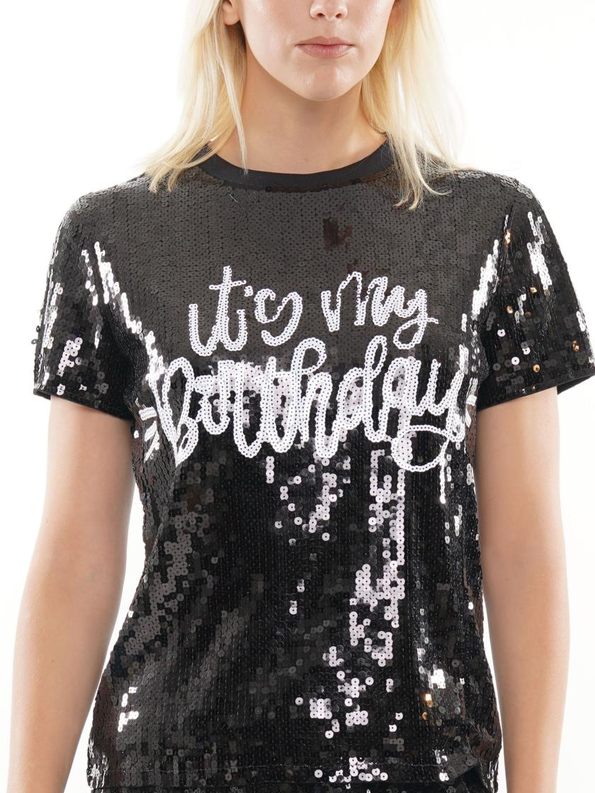 IT'S MY BIRTHDAY SEQUIN TOP