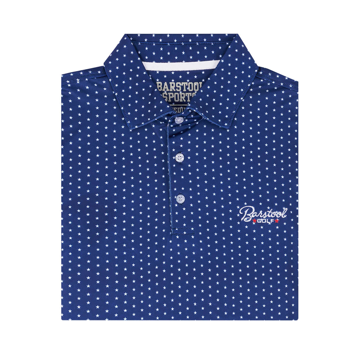Barstool Golf Star Print Polo