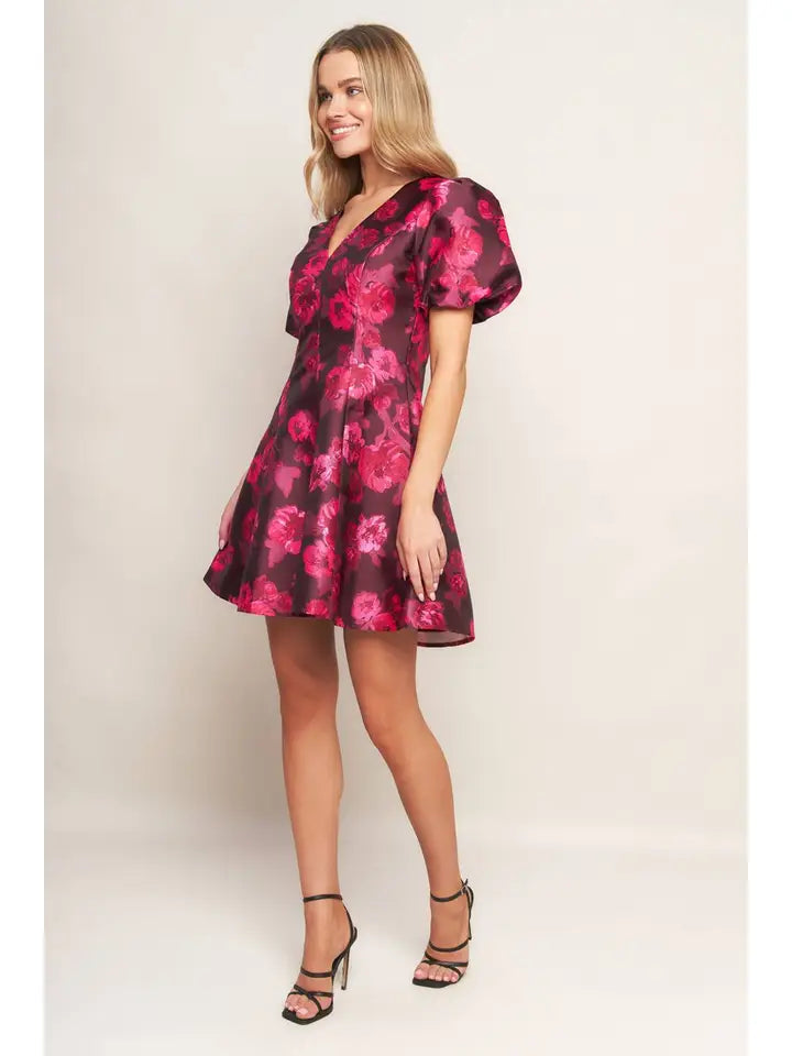 Printed Woven Mini Dress