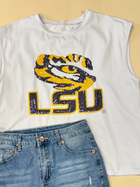 LSU Tiger Eye Boxy Tank