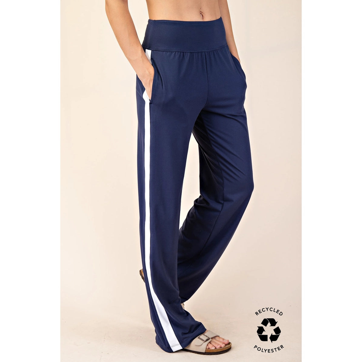 Recycled Butter Striping Straight Pant