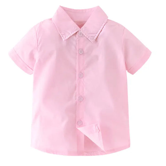 Pink Boy Cotton Button-Shirt