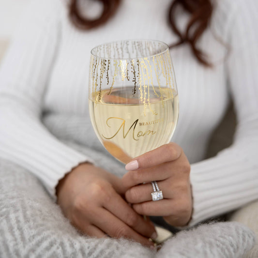 Gift Boxed Mother's Day Crystal Wine Glass - The Season Boutique