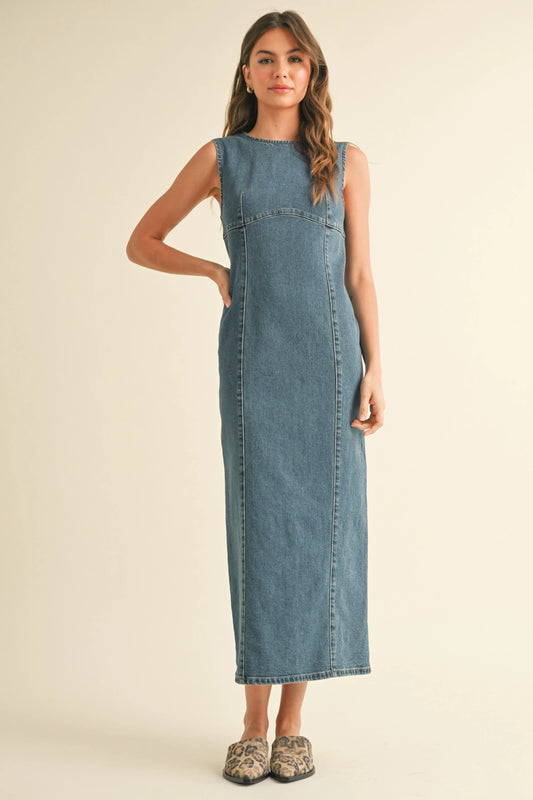 Straight Body Denim Dress