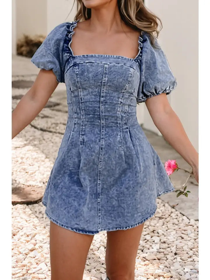 Bustier Denim Dress