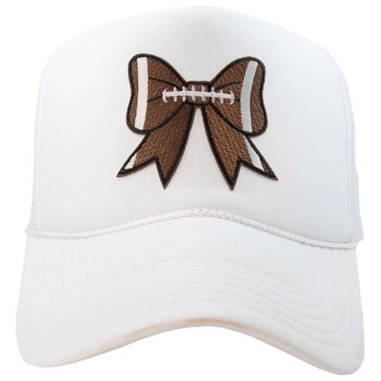 Football Bow Coquette Patch Trucker Hat