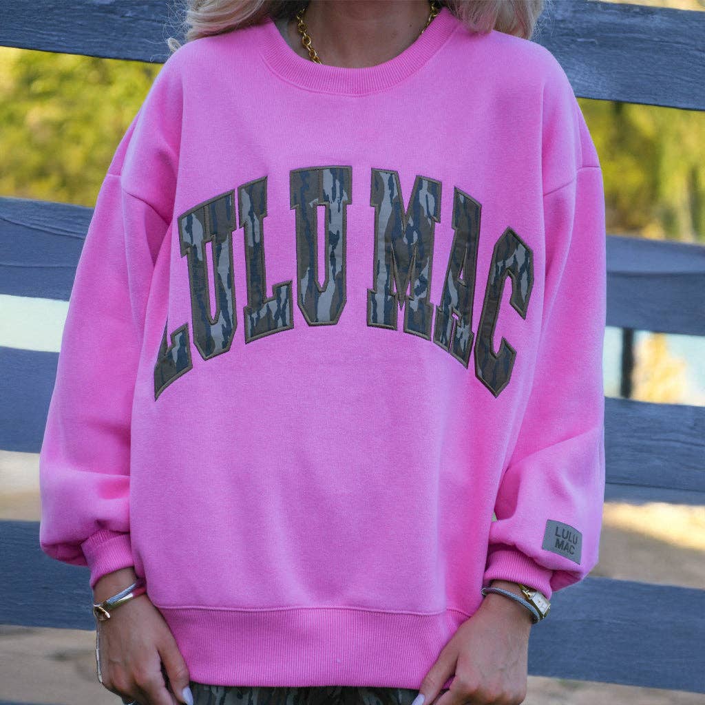 Pink Mossy Oak Crew - The Season Boutique