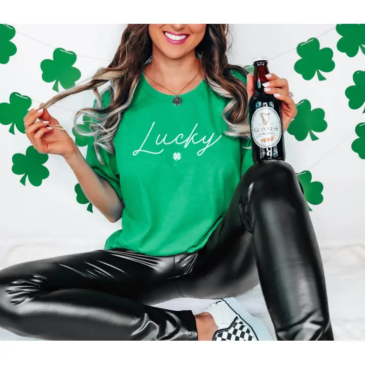 ST Patrick Day T-Shirt Happy Go Lucky - The Season Boutique