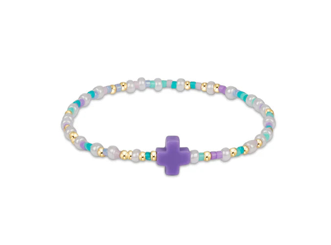 Egirl - Hope Unwritten Signature Cross Bracelet - How Do You Lilac Me Now