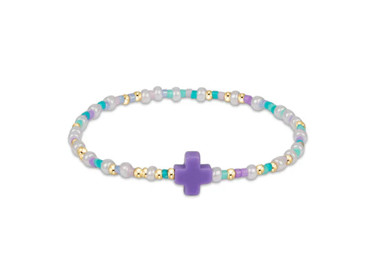 Egirl - Hope Unwritten Signature Cross Bracelet - How Do You Lilac Me Now