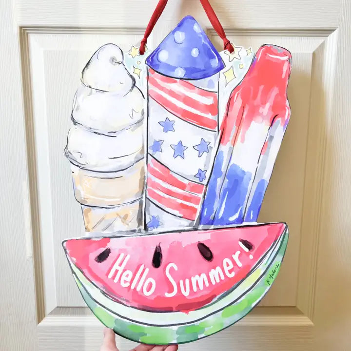 Hello Summer Treats Door Hanger-Fun in the Sun Sweet Party