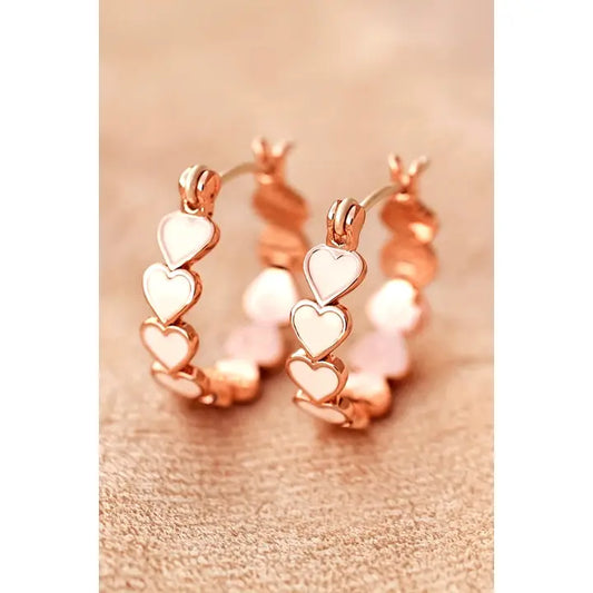 Heart Shape Plated Alloy Small Hook Earrings