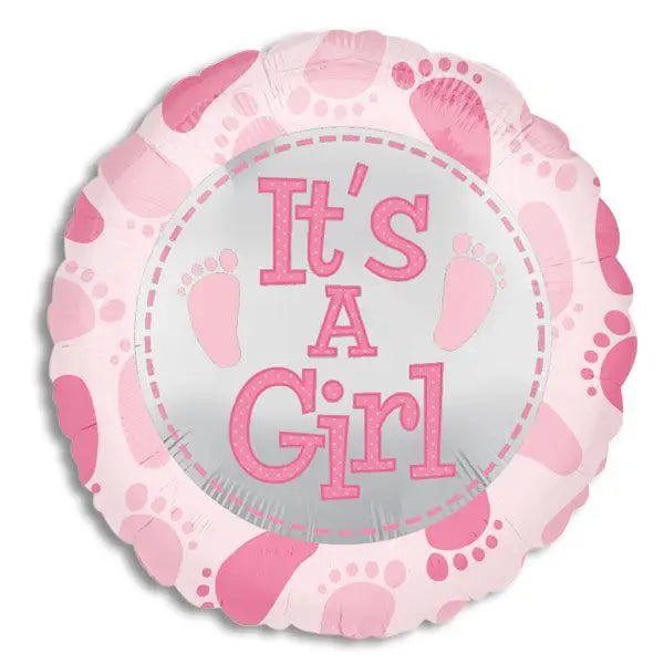 It's A Girl Feet Foil Balloon - Bagged