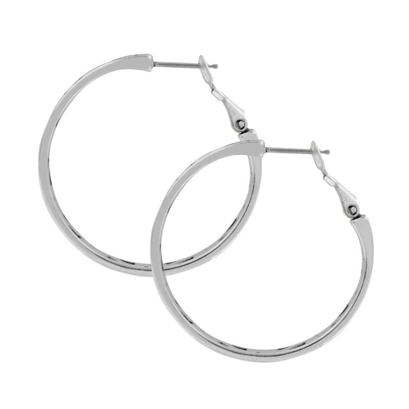 Silver Contempo Medium Hoop Earrings