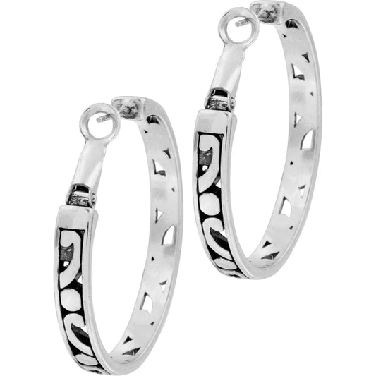 Silver Contempo Medium Hoop Earrings