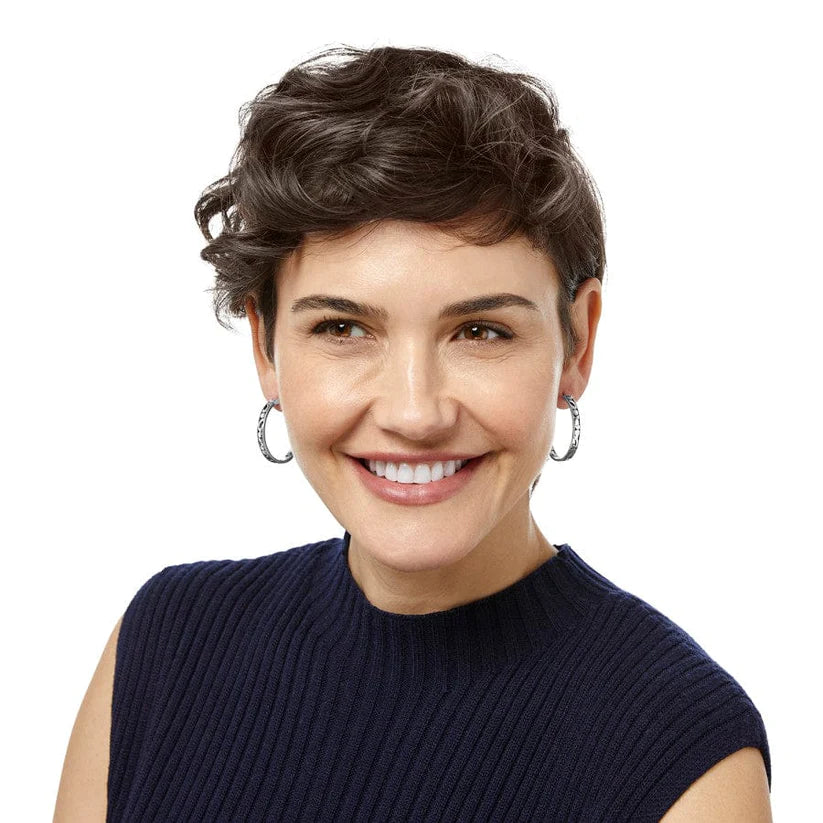 Silver Contempo Medium Hoop Earrings