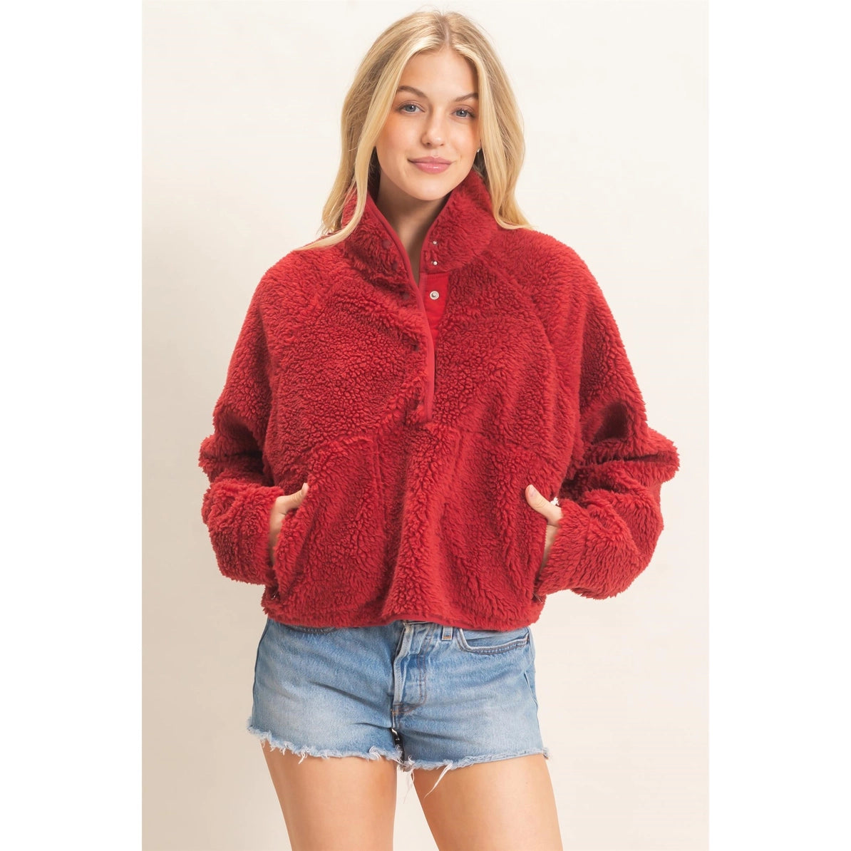 Half-Zip Sherpa Jacket