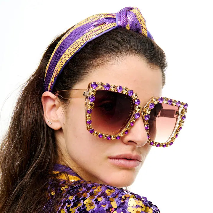 Purple and Gold Sunglasses