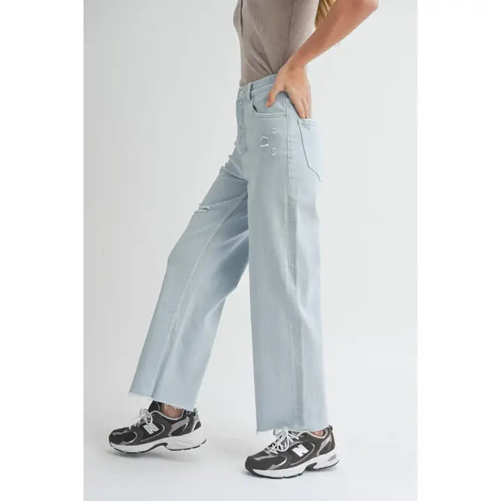 Distressed Stretched Denim