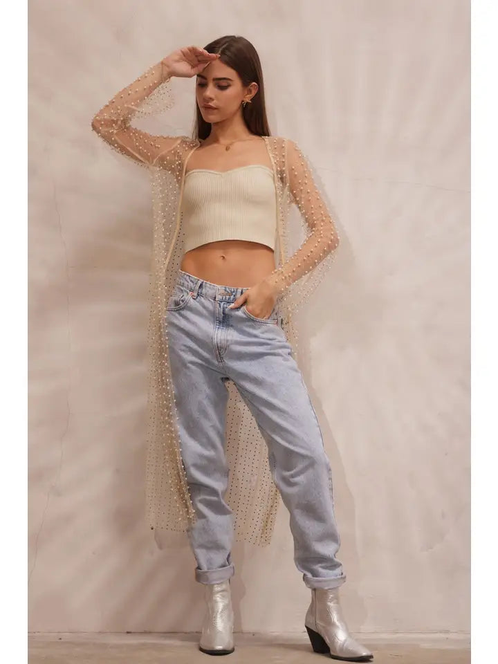 Pearl/ Rhinestone Cardigan