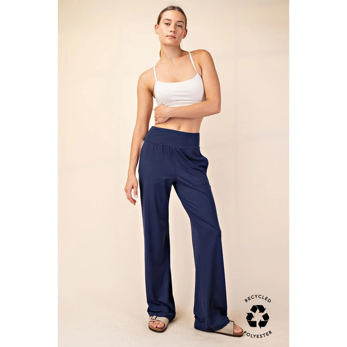Recycled Butter Striping Straight Pant