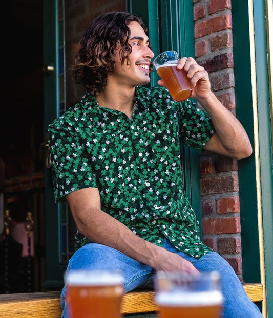 Clover Confetti St. Patrick's Button Down
