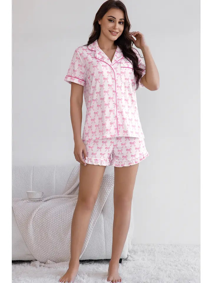 Bowknot Pajama Set