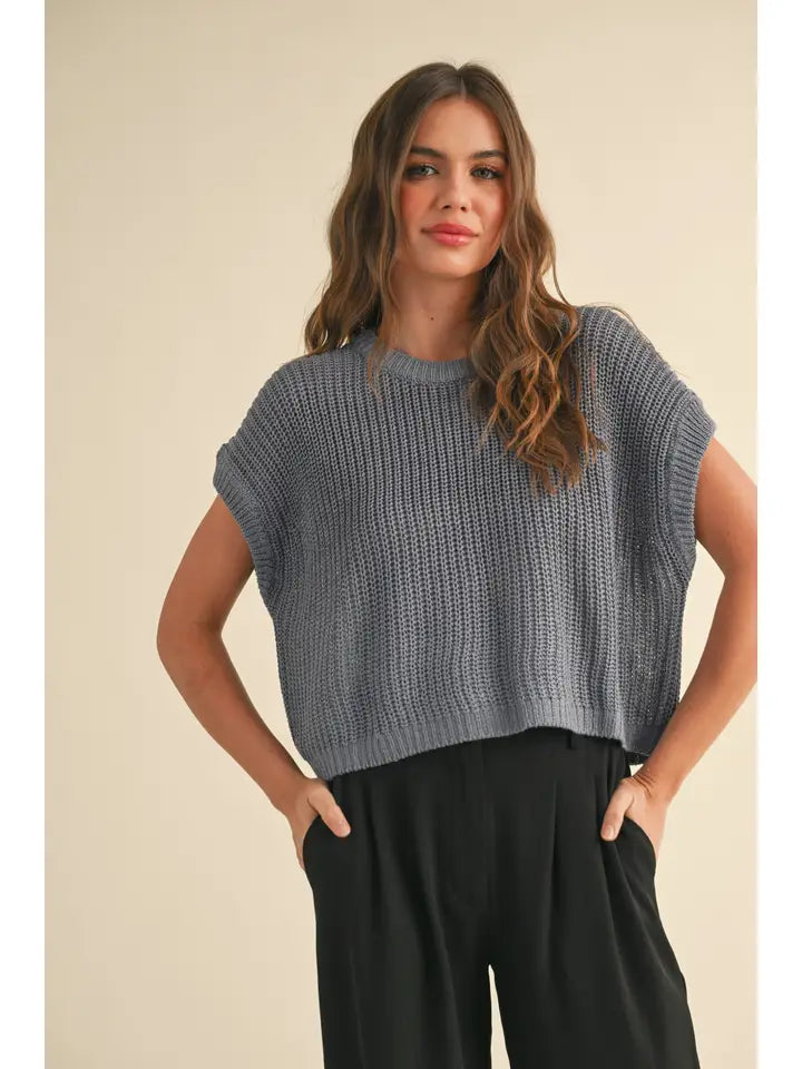 Dolman Sleeve Knitted Top