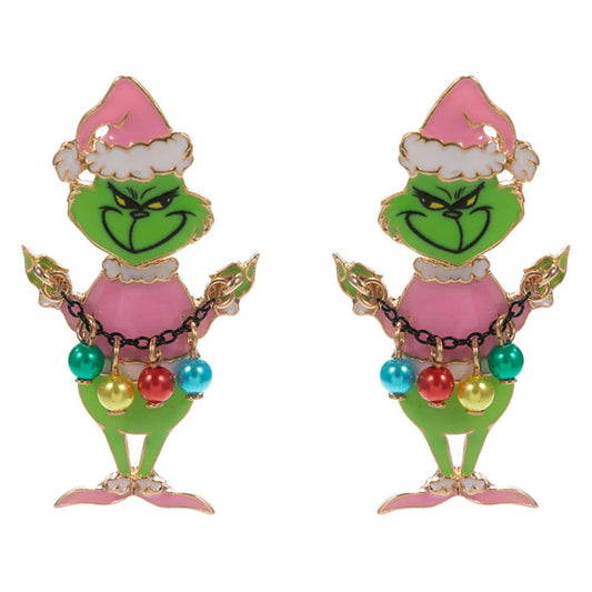 Grinch Ornament Earrings