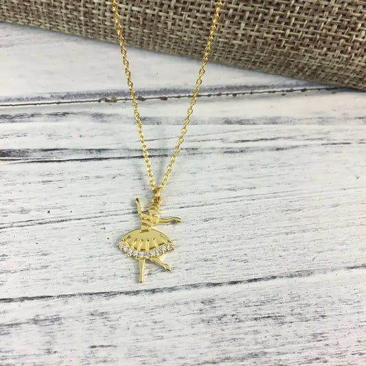 Ballerina Rhinestone Necklace
