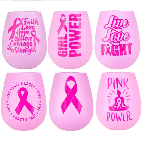Breast Cancer Awareness Silicone Wrap Cup
