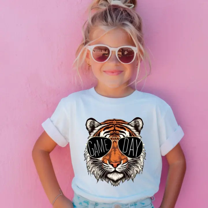 Youth Game Day Vintage Tiger Tee Sports Football Fall Kids