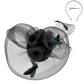 Kentucky Derby Flower Feathers Fascinator