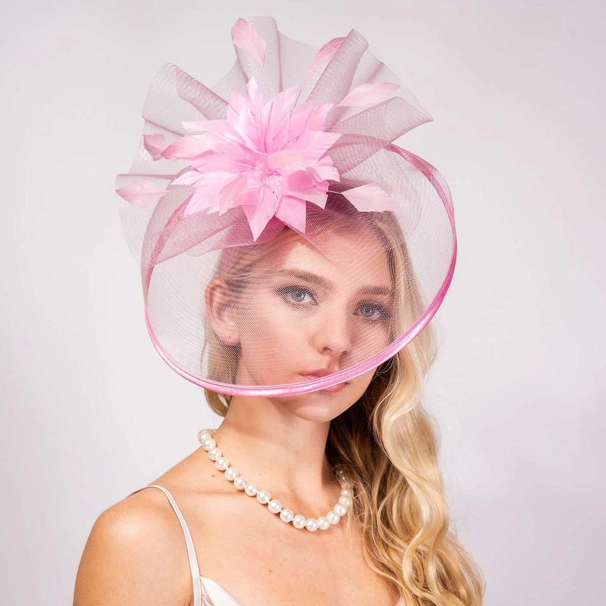 Kentucky Derby Southern Floral Veiled Mesh Fascinator 2