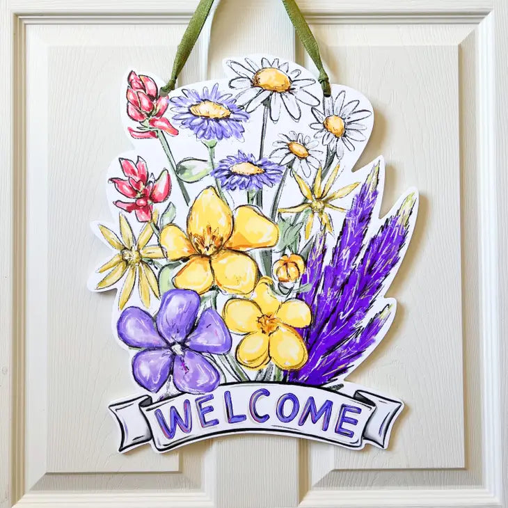 Wildflower Welcome Door Hanger - The Season Boutique